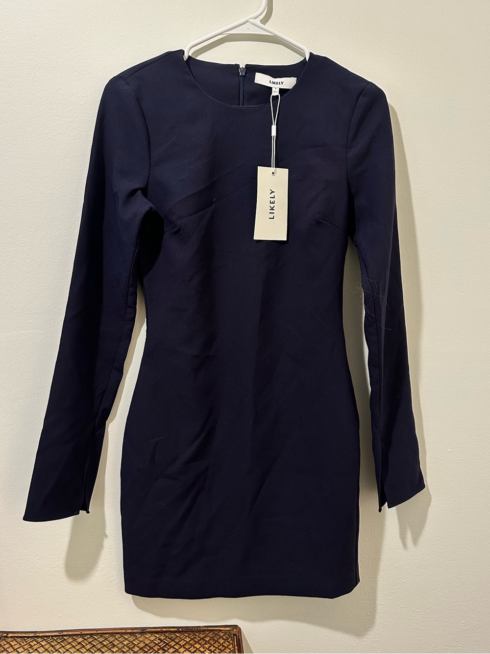 Likely Navy Long-Sleeve Sheath Dress